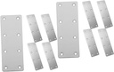 10 Pcs Repair Corner Braces Mending Plates Small Metal Plate Wall Brackets Flat Brackets for Wood Metal Corner Brackets Metal Bracket Brackets for Braces Metal Mounting Plate