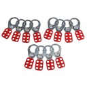 Brady Steel Lockout Hasp with Vinyl-Coated Handle, 1-1/2" inside Jaw Diameter - 65376, Pack of 12