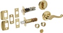 Schlage Dexter 1-3/8-In to 1-3/4-In Bright Brass Single Cylinder Lever Entry Door Interior Handles