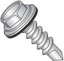 5/16" X 1 Self Drilling Screws Rubber Washer (Quantity: 100 Pcs) Unslotted Indented Hex Washer Head, Zinc Plated W/Bonded NEO-EPDM Washer Attaches Metal to Metal, 5/16"-12 X 1, #3 Drill Point