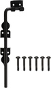 Uxcell 12" Cane Bolt, Cane Bolt Gate Drop Rod Iron Gate Doors Stopper Gate Hardware for Wooden Gate and Fences Doors, Black Finish