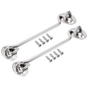 Uxcell 6" Cabin Hook Eye Latch Gate Door Swivel Window Hook Stainless Steel with Mounting Screws 2Pcs