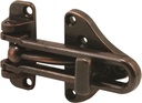 Prime-Line U 11317 Hinged Bar Lock, 3-7/8 In., High Security Door Guard, Diecast Zinc, Classic Bronze Plated Finish (Single Pack)