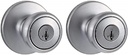 Kwikset 94002-870 Tylo Keyed Entry Knob with Smartkey Security in Satin Chrome (Pack of 2)