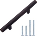 Amazon Basics Euro Bar Cabinet Handle (1/2-Inch Diameter), 5.38-Inch Length (3-Inch Hole Center), Oil Rubbed Bronze, 25-Pack