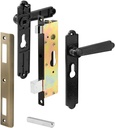 Prime-Line K 5057, Steel and Diecast Construction, Black Security Door Non-Locking Mortise Handle Set, Single Pack