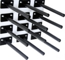 8 Pack 6" Black Steel Tube Floating Shelf Bracket Blind Shelf Supports Hidden Brackets for Floating Wood Shelves