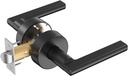Zomnua Front Entry Door Lock Handle Set,Work for Left &Right Handed,Double Cylinder Combination Lock Set for Exterior & Interior Door,Easy Installation,Suitable for Apartment,Office,Black