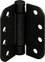 Prime-Line U 1159083 Door Hinge Commercial UL Adjustable Self-Closing Spring Hinge, 4 In. X 4 In. with 5/8 In. Radius Corners, 4 Holes per Leaf with Screws, Matte Black Finish, .130 In. Gauge (3 Pack)