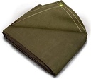 Tarps Now Canvas Tarp, (30' X 30') with Brass Grommets - Heavy Duty Tarp and Multi-Purpose Sheet Cover Tarpaulin for Canopy Tent, Roof, Camping - 20 MIL Thickness, Olive Drab, 18Oz