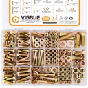 VIGRUE 636PCS Grade 8 Bolt Assortment Kit, 1/4-20, 5/16-18, 3/8-16, 1/2-13 Heavy Duty SAE Bolts and Nuts Washers Kit