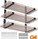 TICONN 13/64'' J Shape Shelf Bracket, Metal Shelf Brackets Heavy Duty for Room, Home, Office, Garage (8", 4 Pack)