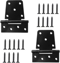 3.5 Inch Heavy Duty Gate Hinges 2 Pack, Extra Thickness Black Iron Door Hinges for Shed Barn Wood Fence Gate (Screws Included)