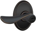 SCHLAGE F51A CHP 716 WKF Champagne Lever with Wakefield Trim Keyed Entry Lock, Aged Bronze