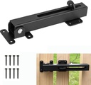 Flip Gate Latch Lock with Padlock Hole, Safety Door Bolt Latch Lock Heavy Duty Adjustable Door Latch, 8" Barn Door Lock, Suitable for Outdoor Wooden Fence, Swing Doors, Sheds, Patio Latches