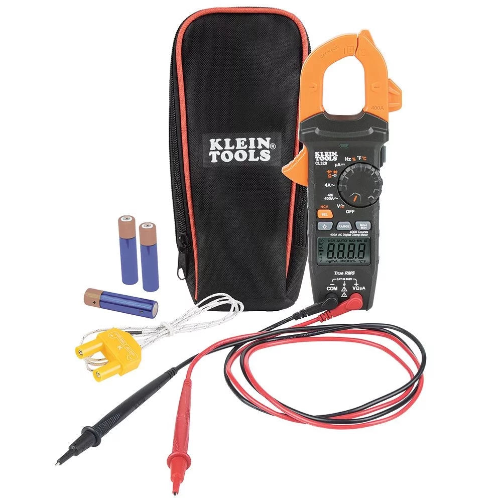 Klein Tools CL320 Clamp Meter - 600V 400 Amp HVAC Tool