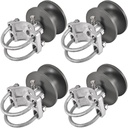 Sliding Gate Rollers Nylon Cantilever Slide Gate for 4" round Post, 2-3/8" or 2-1/2" Chain Link Fence Gate Frame (Pack of 4)