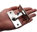 Large 90 Degree Right Angle Door Lock Buckle Security Door Lock, Stainless Steel Door and Window Lock Bar Bolt Barn Sliding Door Lock Sliding Latch