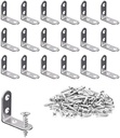 L Bracket Corner Brace 18 Pieces with 72 Screws Set Stainless Steel 40Mmx40Mm Metal Joint Right Angle Brackets Fastener, (40Mmx40Mm 18 Pieces)