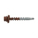 Hillman Fasteners 250 Piece Self Drilling 10 by 1.5 Inch Powerpro Coated Metal to Wood Roofing Screws for Residential Construction, Red
