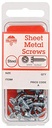 Hillman 8 In. X 1/2 In. L Slotted Hex Washer Head Zinc-Plated Steel Sheet Metal Screws 100 1 Pk