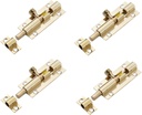 4 PCS Brass Barrel Bolt Slide Latch Lock 2 Inch, Security Gold Slide Latch Lock, Slide Bolt Latch Door Barrel with Screws