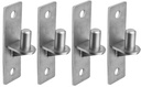 Wall Mount Flat Back Gate Hinges, 4 Pack Outdoor Chain Link Fence Gate Hinges, Heavy Duty Stainless Steel Wall Plate Hinges, Wood Fence Link Gate Hinges, with 5/8 Hinge Pin (Screws Not Included)