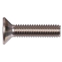 Socket Flat Countersunk Head Cap Screw, 0-80 X 3/16", Stainless Steel 18-8, Hex Socket (Quantity: 100) Fine Thread, 0 Hexagonal Allen Bolt, Length: 3/16 Inch