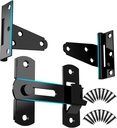 2 Pack 2 Inch T Strap Hinges, Tee Hinge, T-Gate Hinges, Gate Strap Hinges, Wooden Fences Door, Barn Door, Shed Doors,Cabinet Door,Pet House Door,Closet Door, Barn Door Lock Latches 1PC