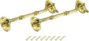 METALLIXITY Cabin Hooks and Eye Latch (6X105Mm) 2Pcs, Brass Door Lock Latch with Mounting Screws - for Home Window Door Gate, Golden Tone