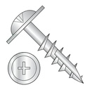 #8 X 1 1/2" Deep Thread Wood Screws/Phillips/Round Washer Head (#10) / Steel/Zinc/Type 17 Pt / #10 Head/Type 17 Point (Carton: 4,000 Pcs)