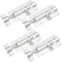 Security Bolt Latch, Slide Bolt Latch 3 Inches Slide Latch Lock, Easy to Install Gate Thickened Stainless Steel Sliding Lock for Door (4 Pack)