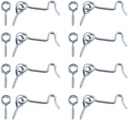 Zorfeter 8 Pcs 1.5" Cabin Hook Eye Latch Zinc Plated Gate Door Swivel Hook for Wood Window Door with Mounting Screws