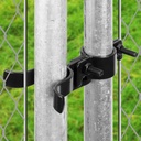 Chain Link Fence Gate Fork Latch, 1-3/8" X 1-3/8" Fence Fork Latch with Bolts and Nuts, Gate Frames Latch with Padlock Hole for Fence Gates, Kennels and Runs (4Pcs, Black)