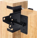 Self-Locking Gate Latch for Wooden Fences, Heavy Duty Post Mount Automatic Door Lock, Gravity Lever Wood/Pvc Fence Gate Lock with Fasteners Hardware, Vinyl Fence Gate Latch for Wood/Fence/Outdoor Gate