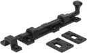 A29 Iron Surface Slide Bolt 6 Inches Gate Latch Black Powder Coat Finish (3 Catches)