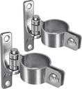 304 Stainless Steel Gate Hinges Wall Mount | 1-7/8'' Pipe Gate Hinge, Heavy Duty Chain Link Fence Gate Hinge with 5/8'' Pin, Sturdy Fence Gate Hinge, 2Pack