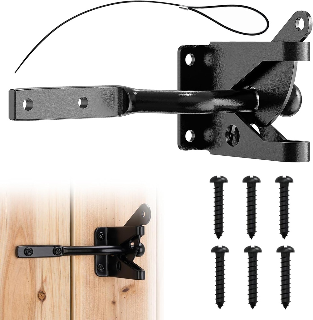 Automatic Gate Latch - Self Locking & Durable for Wooden Gates