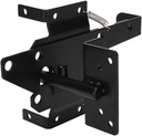Self Locking Gate Latch, Post Mount Automatic Gate Lock Gravity Door Latch Gate Hardware for Wooden Fence/Vinyl Fence/Pool/Yard/Garden,Fence Latch with Black Finish
