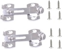 2PCS Stainless Steel Gate Latches Lock Sliding Door Window Cabinet Locks Home Hotel Security Latch Pull Cabinet Latch Home Hardware