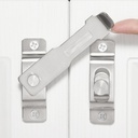3 Packs Brushed Nickel Flip Latch, Stainless Steel Gate Latches with Safety Door Lock Catch, Ideal for Barns, Wood Fences, and Sliding French Doors, Premium Gate Hardware Locks