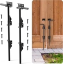 18" Cane Bolt Gate Drop Rod for Wood Fence Heavy Duty Gate Hardware, Gate Ground Latch for Wooden Fences Metal Gates Stopper for Gate Ground, Iron Gate Drop Pin Holding Gate to the Ground (2PCS)