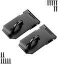 Door Hasp Padlock Latch, 3 Inch Stainless Steel Safety Clasp Hasp Lock Latch, Extra Thick Door Gate Lock Hasp with Screws,Matte Black Finish 2 Pack