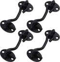 Antrader Barn Door Lock, 4 Pack 3-Inch Black Solid Stainless Steel Hook and Eye Latch for Cabin Door Gate Closet Door Window