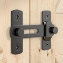 Gate Latch, Barn Door Lock, Door Latch Locks for Cabinet, Bathroom, Outdoor, Garage, Garden-Alternative for Backyard Pools, Closet - Black - Carbon Steel(Dks180-Hs-1)