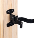 1-3/8" Flat Back Wall Mount Chain Link Fork Latch, Black Gate Fork Latch with Padlock Hole,Fence Latch Lock with Screws,Bolts,Gate Hardware Gate Latches for Outdoor Wooden Gates,2 PCS