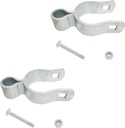 2 Pack Chain Link Fence Gate Post Hinge for 1-5/8" outside Diameter Post/Pipe, Pressed Steel Galvanized Chain Link Post Gate Female Hinge - Nut/Bolt Included for Hinge