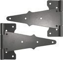 Nuvo Iron TH8BLK Black Galvanized Steel 8" Tee (2 Pcs) Hardware Gate Hinge
