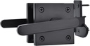 Double Side Gate Latch, Aluminum Self-Locking Gate Latch for Swing Door, Heavy Duty Double Way Gate Hardware for Outdoor Wooden Fence, Gates, Tool Shed - Black