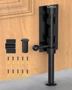 7.7" Barrel Bolt Latch, Heavy Duty Slide Bolt Gate Latch, 304 Stainless Steel Thickened Metal Gate Locks for Outdoor Fence, Shed Door, Wooden Gate, Barn Door, Patio, Courtyard Door (Black - 1Pc)